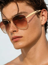Large Frame Double Bridge Aviator Sunglasses | UV400