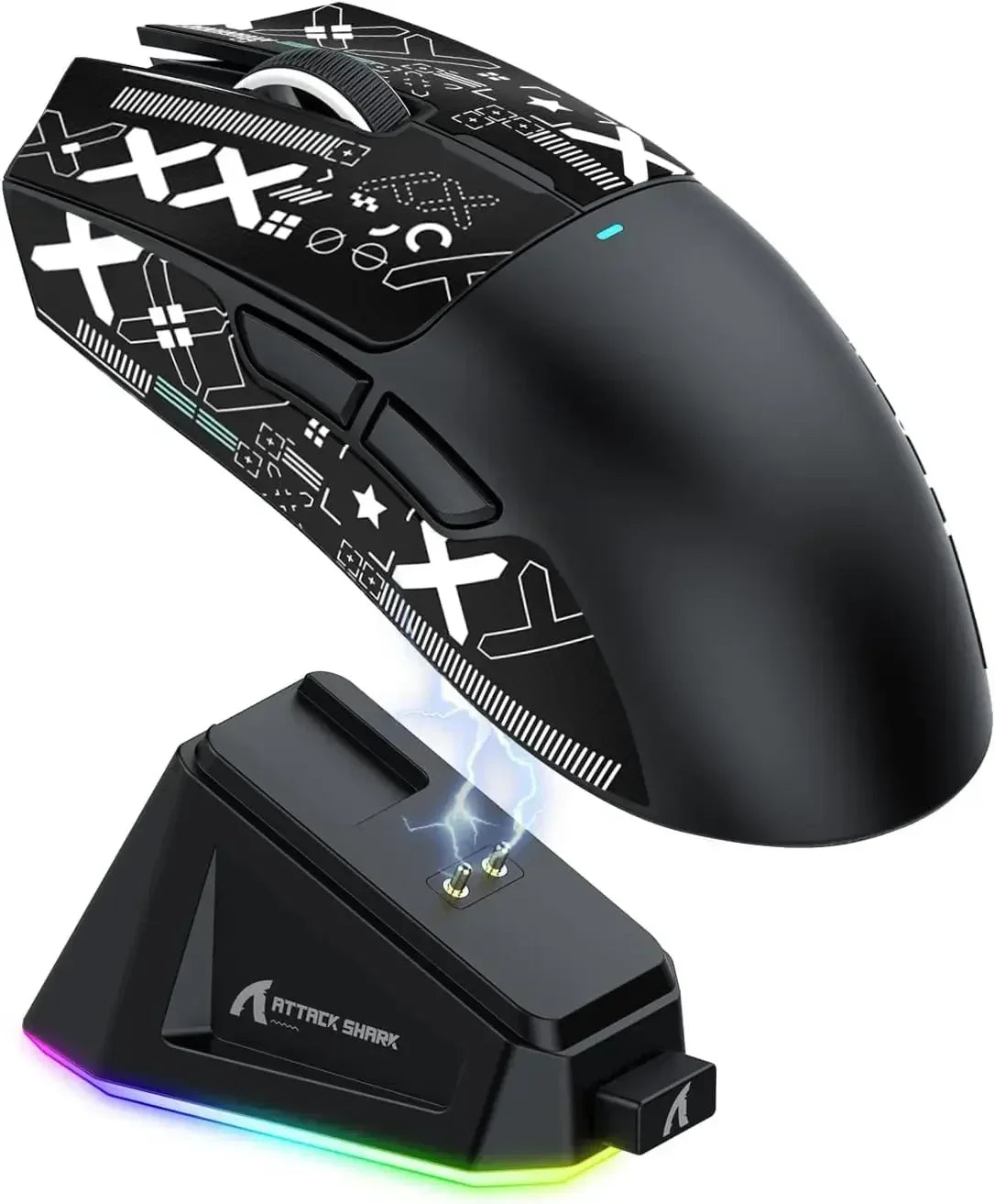 ATTACK SHARK X11 Wireless Gaming Mouse Charging Dock PixArt PAW3311 BT/2.4G Wireless/Wired Gaming Sensor Gift Anti-slip Sticker