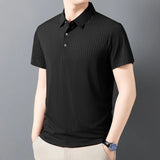 Men's Striped Polo Shirt – Breathable Summer Style