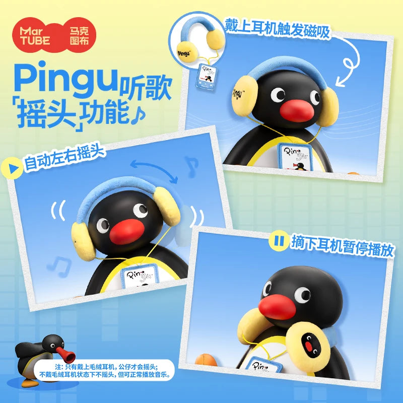 Pingu Bluetooth Speaker Plush Doll – Head-Bobbing