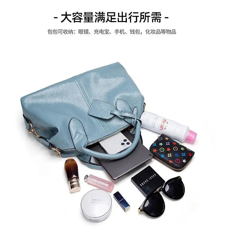 Women Handbags 2024 New Lychee Pattern Women's Korean Version Sweet And Fashionable Soft Women's Bag