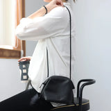 Women's Real Leather Crossbody Bags Luxury Designer Soft Black Shoulder Bag Cowhide Small Size Versatile Fashion Purses