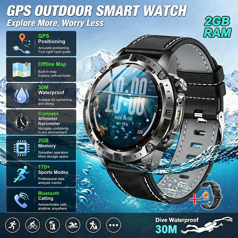 GUHUAVMI TANK Y102 GPS Smart Watch | 3ATM