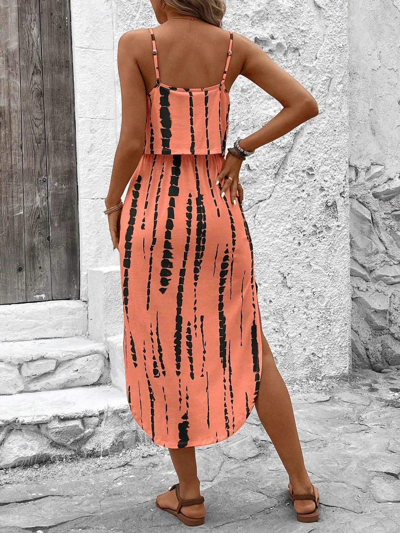 Summer Spaghetti Strap Flowy Dress