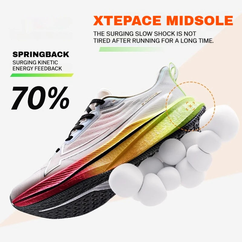 Xtep Men's Running Shoes 2000km 3.0 2025 Spring Lightweight Cushioned Wear-Resistant Training Jogging Sneakers 875119110032