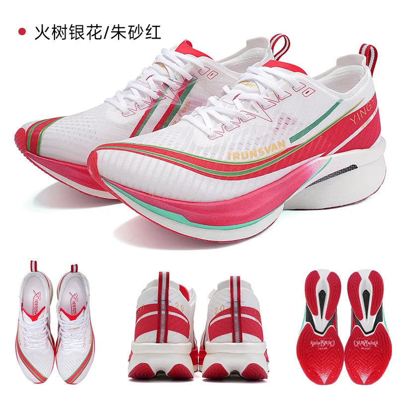 IRUNSVAN Shadow Wing 2.0 Carbon Plate Professional Marathon Running Shoes Men Lightweight Cushioning Training Outdoor Sneakers