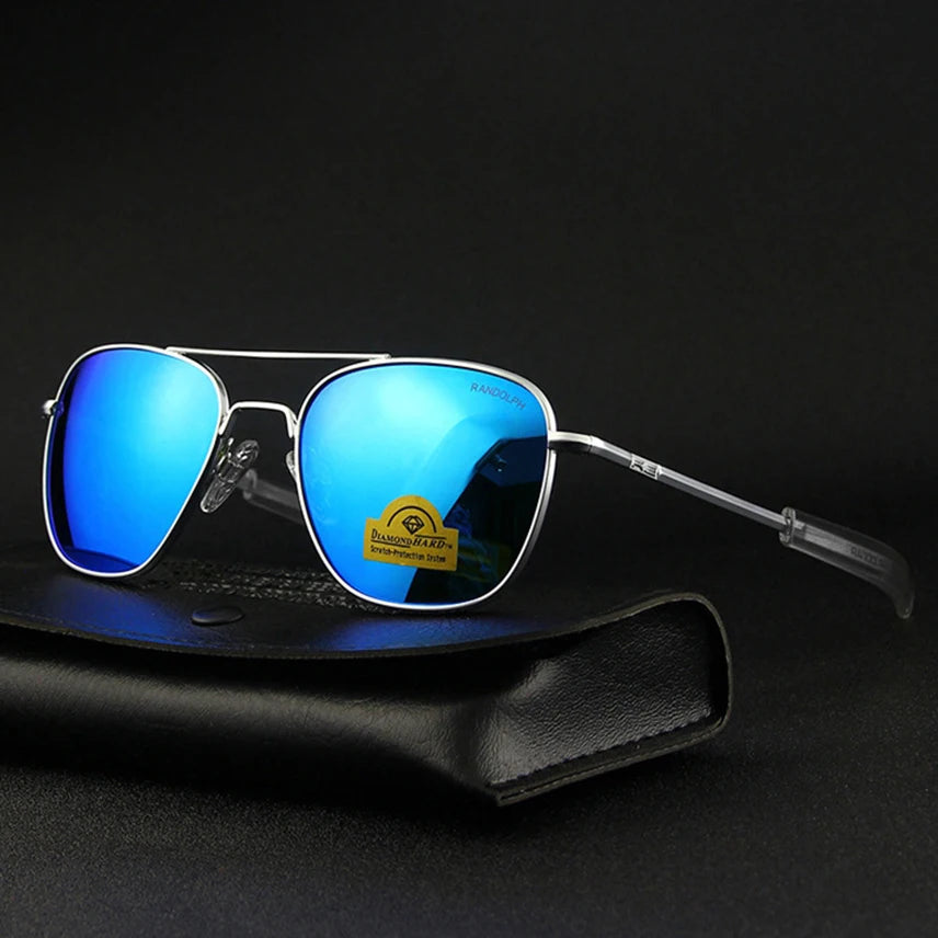 Men's Pilot Sunglasses – Mirror Lens UV400 Alloy Frame