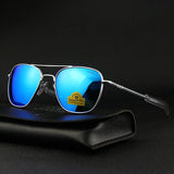 Men's Pilot Sunglasses – Mirror Lens UV400 Alloy Frame