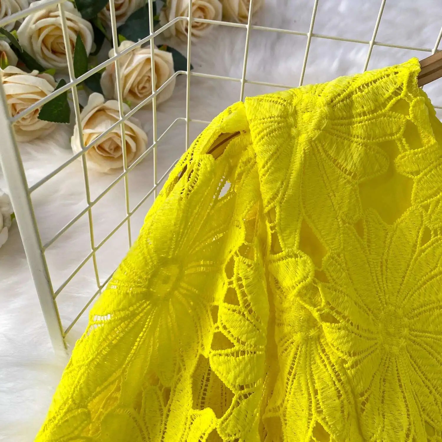 Elegant Crochet Embroidery 2-Piece Set