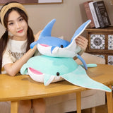 Kawaii Manta Ray Plush Pillow — Soft Marine Life Toy