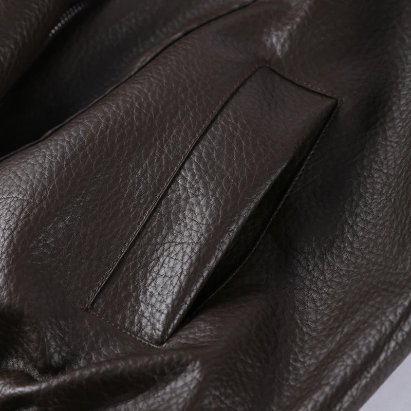 2026 Autumn Women's Faux Leather Jacket Brown Black Long Sleeve Stand Collar Thick Loose Lady Coat Fashion Motorcycle Streetwear