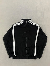 Women's Sheer Striped Stand-Collar Layering Jacket