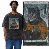 DB Cat Acid-Washed Graphic Tee