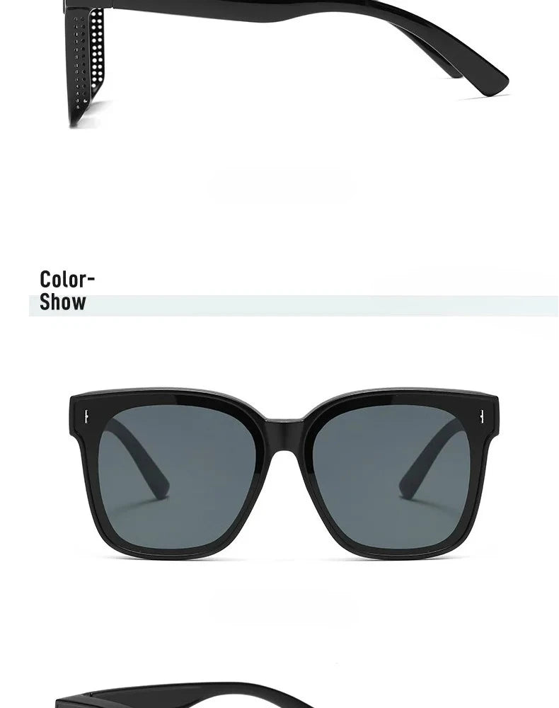 Polarized Clip-On Sunglasses for Glasses Wearers, Fashion Square Over Glasses Myopia Sunglasses, UV400 Protection for Driving, Fishing & Outdoor Use
