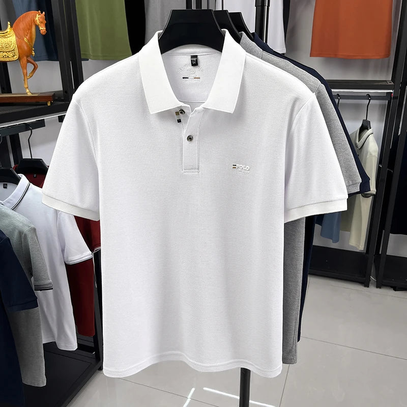 Men's Refined Short Sleeve Polo Shirt | Business Casual