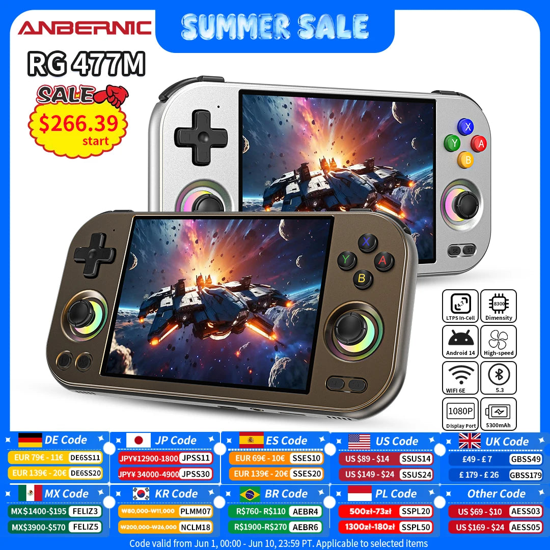 Anbernic RG477M Handheld Game Console 4.7" LTPS