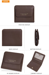 Fashionable Mini Women Wallet Name Engraving High-Quality Card Holder Simple Short Female Coin Purse Small Ladies Purse
