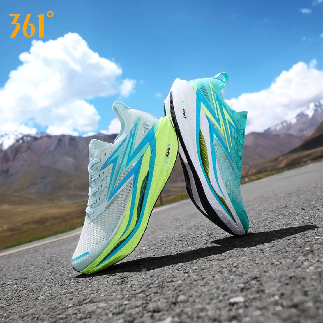 361 Degrees Flame 4.5 Men's Running Shoes Carbon Plate Breathable Stable Rebound Grippy Durable Cushion Male Sneakers 672532221