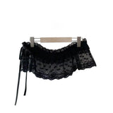 Lace-Up Ruffle Mini Skirt for Playful Layering