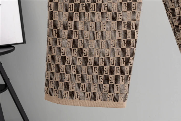 Elegant 3-Piece Geometric Knit Set – USA Made Quality