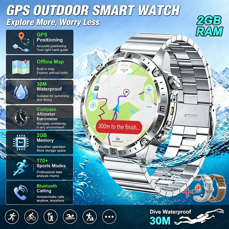 GUHUAVMI TANK Y102 GPS Smart Watch | 3ATM