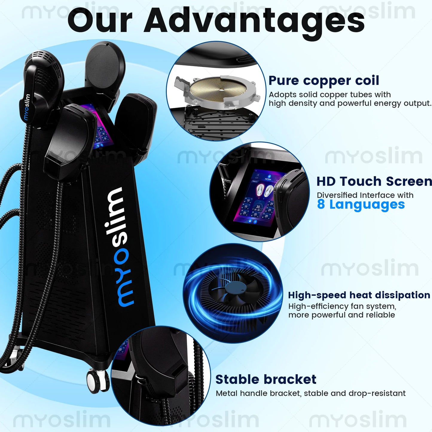 EMS RF Machine Professional Body Sculpt 6500W 200hz EMS Muscle Stimulator Slimming Machine