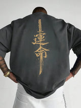 Men's Japanese Samurai Printed Pure Cotton T-Shirt
