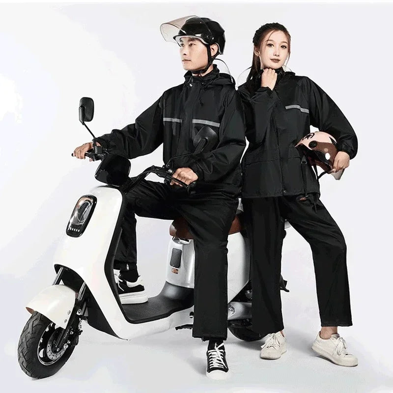 Waterproof Rain Suit for Men & Women | Reflective Riding Gear