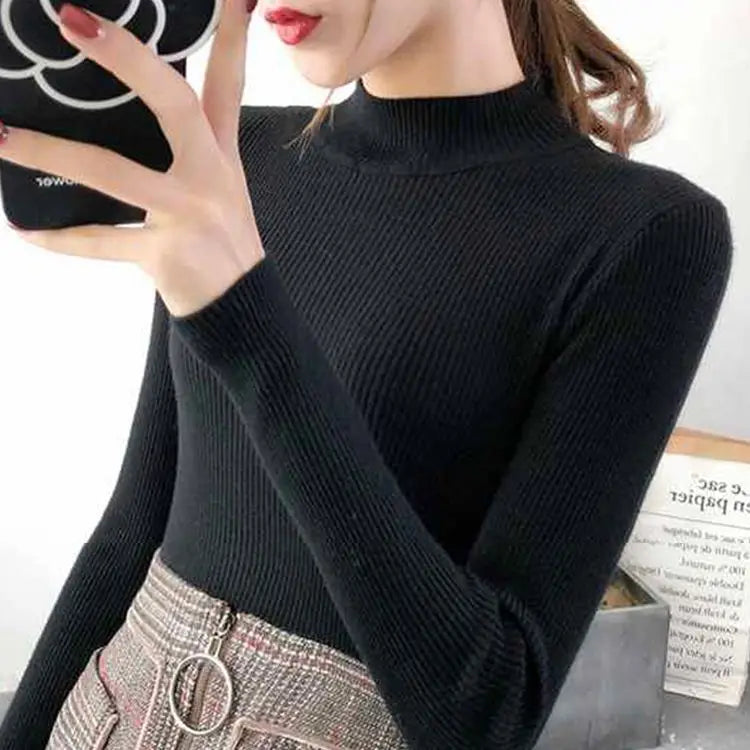 Women's Mock Neck Knit Sweater