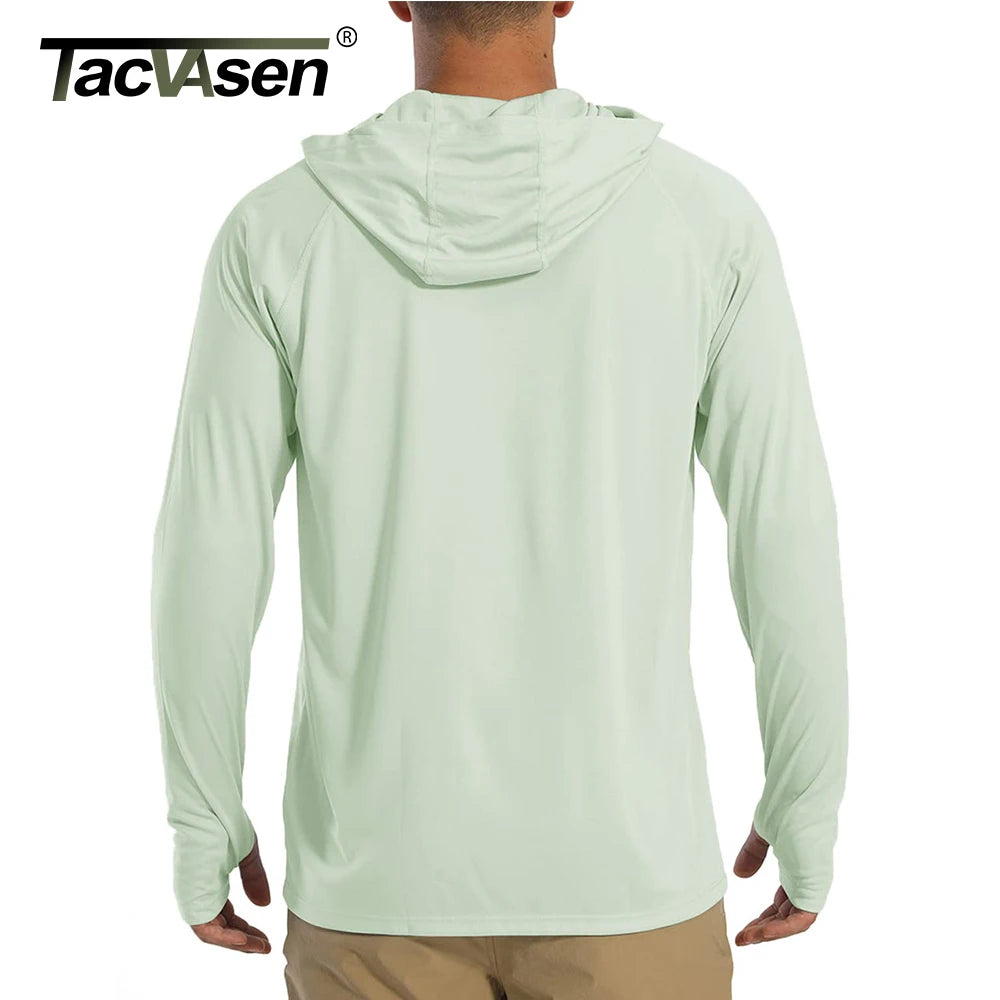 TACVASEN Men's Quick-Dry Long Sleeve Hooded T-Shirt