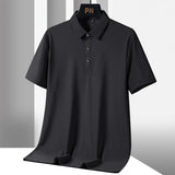 Men's Plus Size Ice Silk Polo Shirt – Quick Dry