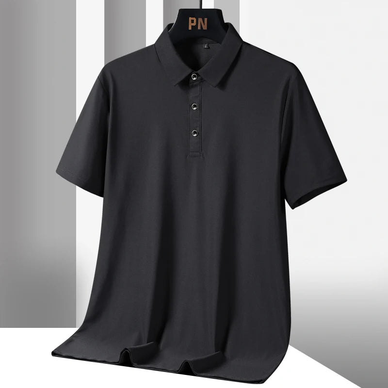 Men's Plus Size Ice Silk Polo Shirt – Quick Dry