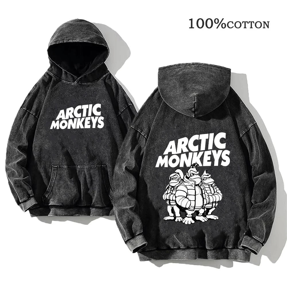 Retro Arctic Monkeys Printed Hoodie | Vintage Rock Streetwear