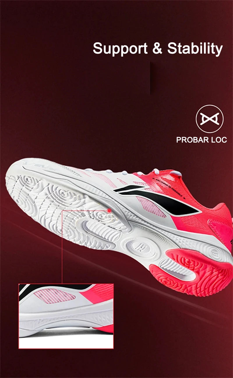 Li-Ning Unisex GLADIATOR Ⅱ Badminton Training Shoes Cushion Rebound LiNing Men Women Stable Support Sneakers AYTV017