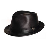 Men's Genuine Leather Cowhide Fedora Hat