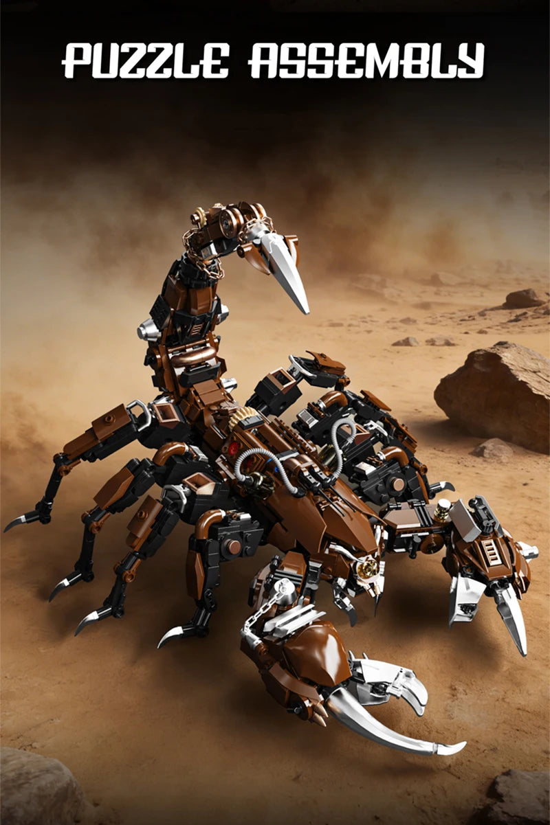 Mechanical Scorpion Building Blocks Cyberpunk Robot Animal Model Technical Bricks Set Construction Toy Gifts Adult Kids 1074PCS