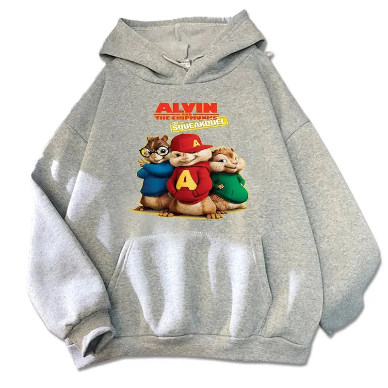 2026 Fashion Neutral Casual Sports Men's and Women's Hoodies Alvin Chipmunk Halloween Men's and Women's Hoodies Trendy Clothing
