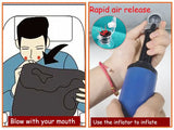 New Pattern Inflatable Travel Pillow Portable Chin Support Neck Pillow for Airplane Car Bus Train Office Nap Rest Support Pillow