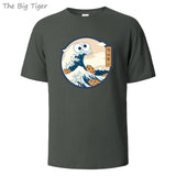Unisex Color Painting Cotton Crew Neck T-Shirt