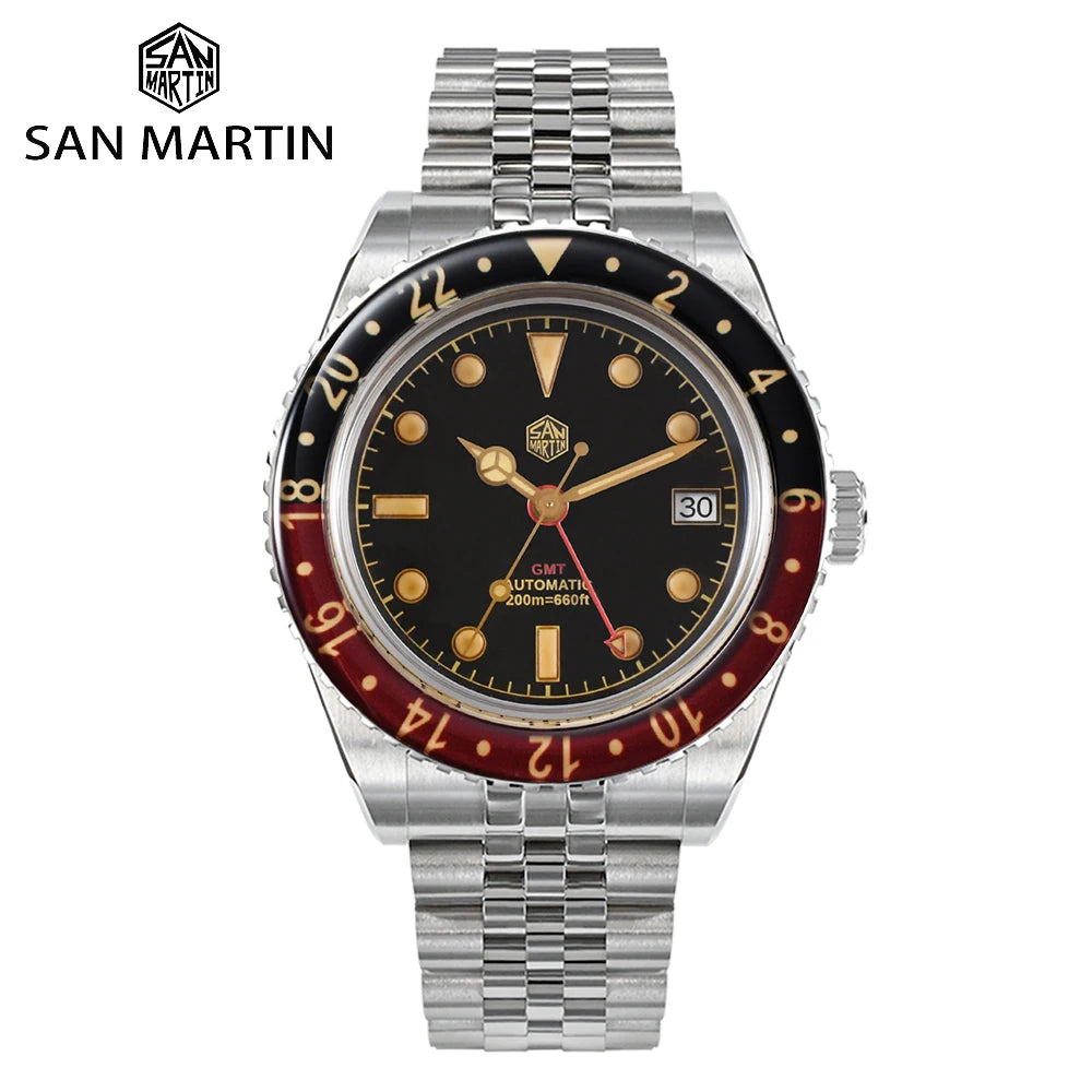 San Martin 40mm SN0005 GMT Automatic Watch | NH34