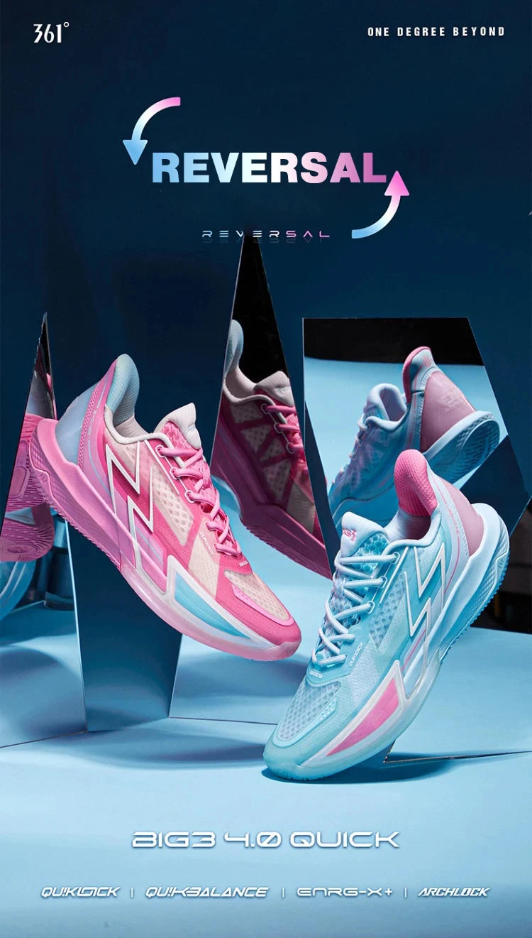 361 Degrees BIG3 4.0 Quick Unisex Basketball Sports Shoes Comfort Wear-Resistant Anti-Slip Mesh Breathable Sneakers 672321105