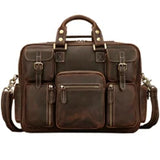 Fashion Multi-Function Full Grain Genuine Leather Travel Bag Men's Leather Luggage Travel Bag Duffle Bag Large Tote Weekend Bag