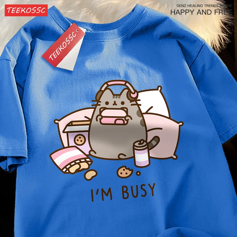 "Sorry I’M Busy" Gamer Cat T-Shirt