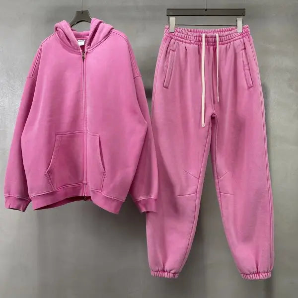 Men’s Vintage Wash Relaxed Zip-Up Hoodie