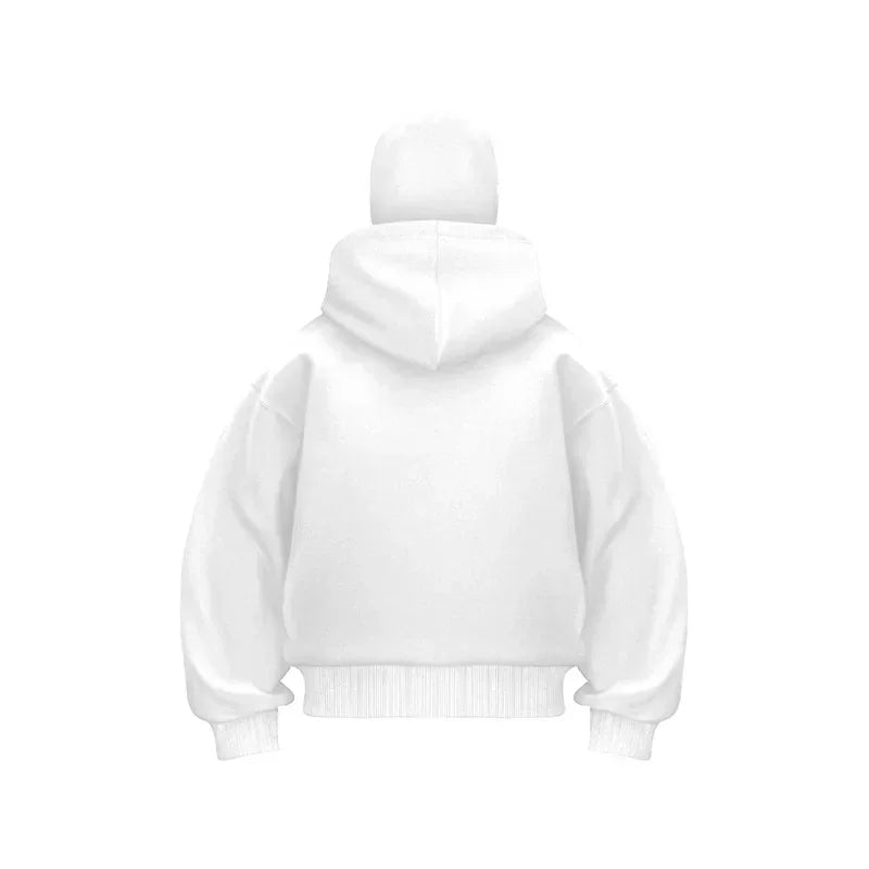 Y2K Double-Hood Zip-Up Balaclava Hoodie