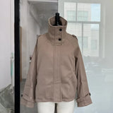 Women's Stand Collar Zip Jacket – Autumn/Winter