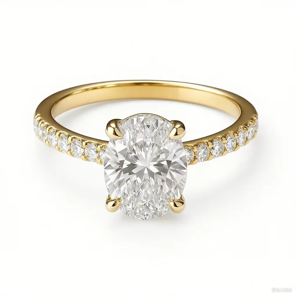 925 Sterling Silver Oval Cut Zircon Ring – Luxury Engagement & Wedding Jewelry