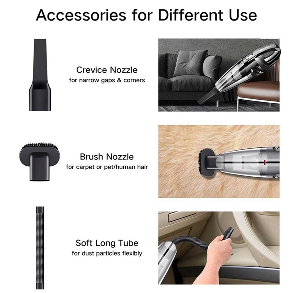 Cordless Handheld Vacuum | 6000Pa Wet & Dry | USB