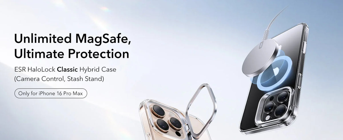 ESR Magnetic iPhone Case with Adjustable Stash Stand