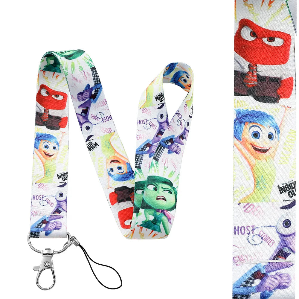 Anime Inside Out 2 Keychain Cartoon Cute Joy Sadness Anger Fear Doll Figure Keyring Schoolbag Lanyards Pendent Christmas Gift